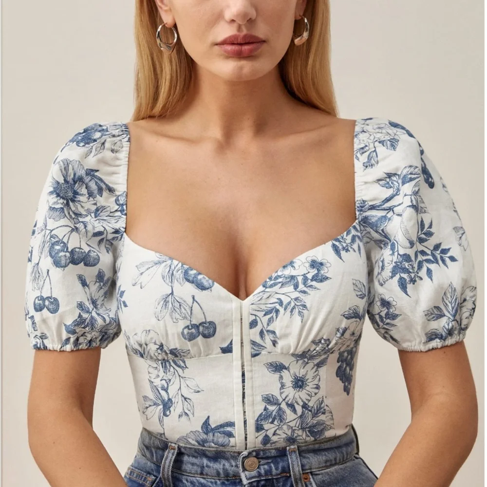 Reformation Rome Linen Top - Picture 4 of 5